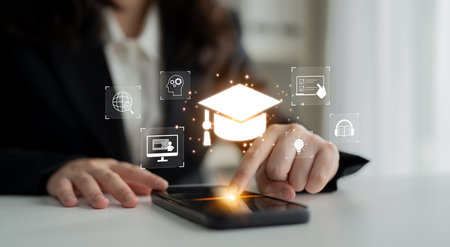 Online learning system combining digital education, e-learning, and virtual classroom to enhance...