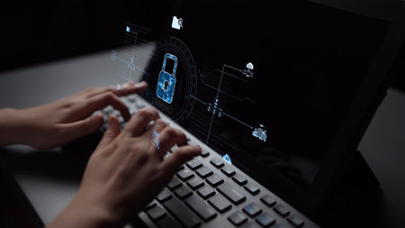 Cyber security protection and cyber security strategies against cyber threats, system hacks, digital...
