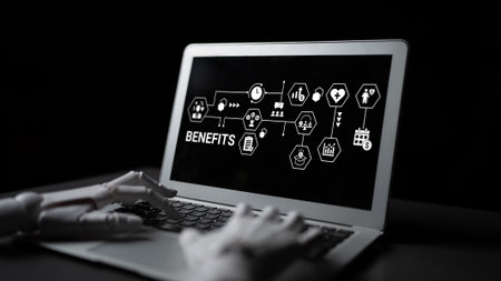 Artificial intelligence enhances employee benefit program and human resource management for better satisfaction Parseの写真素材
