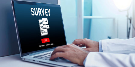 Online survey form for brisk digital information collection on the internet networkの素材