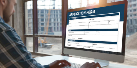 Online application form for brisk registration on the internet websiteの素材