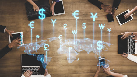 Currency exchange and fintech innovation in global money transfer, digital currency conversion,...