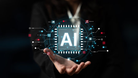 A technical diagram illustrating the core capabilities of Artificial Intelligence. This includes...