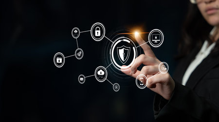 Cyber security protects against breaches, hacks, and network attacks using strong infrastructure and proactive digital defense strategies.の写真素材