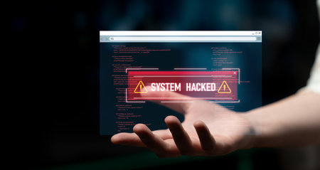 Cybersecurity protects digital systems from hackers with IT security, attack prevention, and risk management for safe online operations.の写真素材