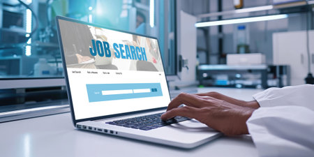 Online job search on brisk website for worker to search for job opportunities on the recruitment internet networkの素材