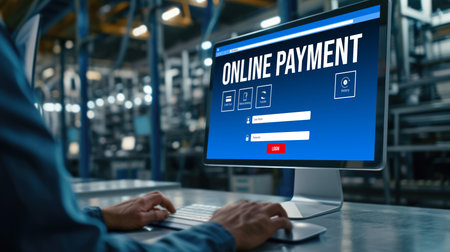 Online payment platform for brisk money transfer on the internet netowrkの素材