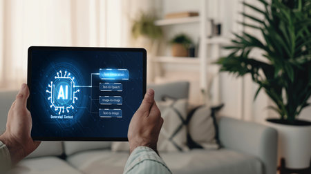 Generative AI virtual assistant tools for prompt engineer and user for ease of engage artificial intelligence AI technology help people to work with generative AI functions by prompting the AI briskの素材