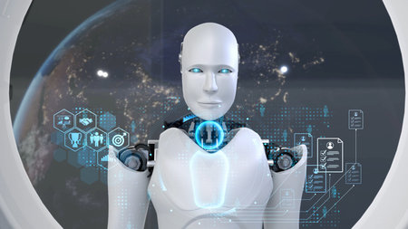 AI artificial intelligence transforms hiring with digital recruiters, virtual HR assistants, and...