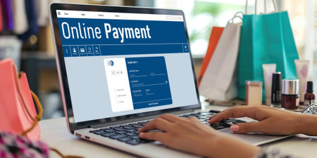 Online payment platform for brisk money transfer on the internet netowrkの素材