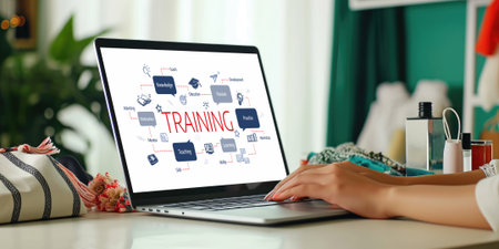 E-learning website with sofware for student to study online on the internet network briskの素材