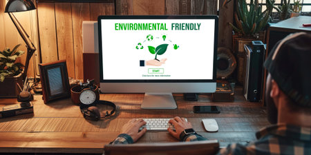 Green business transformation for brisk corporate business to thank green marketing strategyの素材