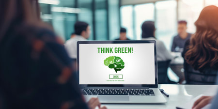 Green business transformation for brisk corporate business to thank green marketing strategyの素材