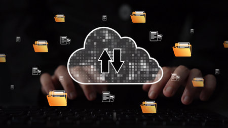 Cloud computing, cloud strategy, and cloud technology transforming digital infrastructure with...