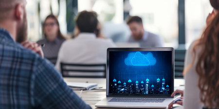 Cloud computing software for brisk remote work and personal data storageの素材