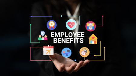 Employee benefits program supports corporate wellness, work-life balance, and employee satisfaction Parseの写真素材