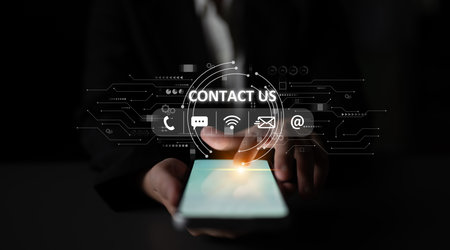 24-hour customer support via help desk, live chat, and online services ensures technical assistance and customer satisfaction at all times.の写真素材