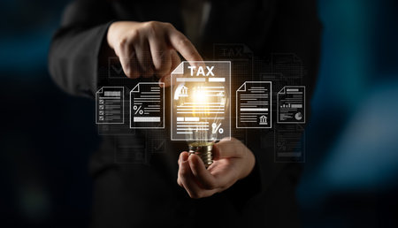 Concept of international taxation. This represents global tax laws and financial regulations for multinational corporations, involving cross-border accounting and compliance.の写真素材