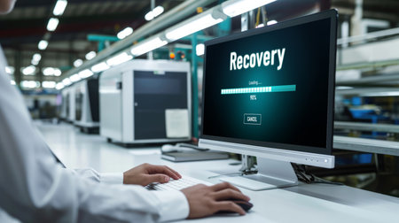 data backup restoration recovery restore data from cloud storage brisk and provide planned network reserve business dataの素材