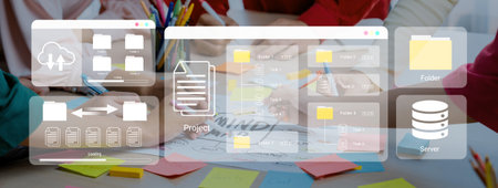 Digital folder organization improves server file structure, enhances workflow, and supports system management Parseの写真素材