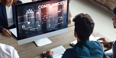 Compliance system for brisk online corporate business to meet quality standardの素材