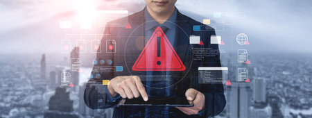 Cybersecurity threat alert system detects potential intrusions, monitors abnormal activity, and...