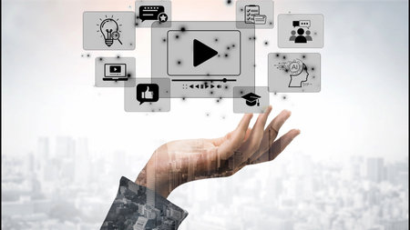 Video marketing helps businesses engage audiences with video marketing tools, video marketing strategies, video marketing trends, and success. Muxerの写真素材