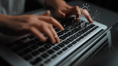 AI innovation with neural network and digital transformation. AI innovation drives automation,...