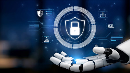 AI strengthens cyber security with artificial intelligence threat detection, AI-based protection...