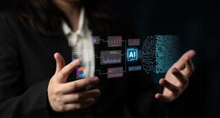 Artificial intelligence improves data analysis, visualization, and strategic insight across complex digital network Parseの写真素材