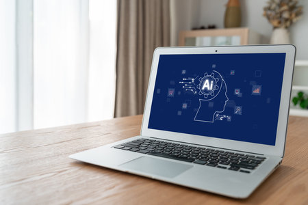 Generative AI virtual assistant tools for prompt engineer and user for ease of engage artificial intelligence AI technology help people to work with generative AI functions by prompting the AI briskの写真素材