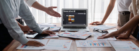 Generative AI virtual assistant tools for prompt engineer and user for ease of engage artificial intelligence AI technology help people to work with generative AI functions by prompting the AI briskの素材