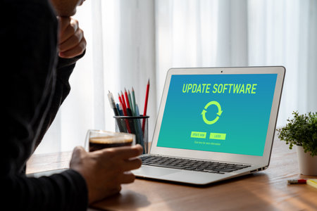 Software update on computer for modish version of device software upgrade