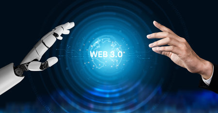 An AI assistant operates on the Web 3.0 platform. This smart technology utilizes the decentralized...