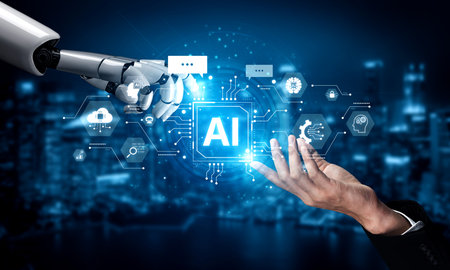 A generative AI assistant showcases its cognitive platform. This system powers conversational...