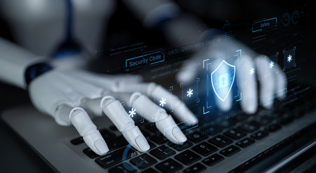 An AI assistant manages an advanced cybersecurity platform. The system uses intelligent multi-factor...