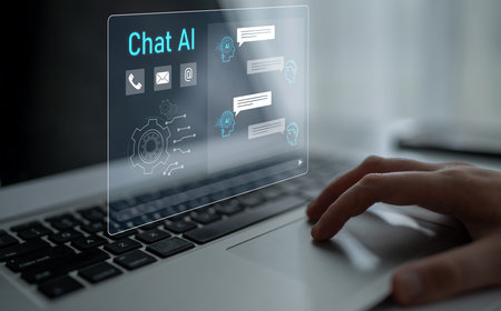 AI chatbot interface facilitates communication, chatbot, and AI interaction for automated user...