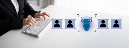AI is selected to replace human employees, illustrating automation and workforce transformation...