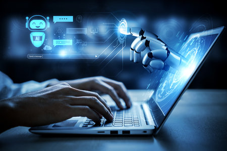 AI chatbot enhances assistance by processing natural language, generating smart replies, analyzing...