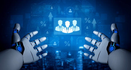 AI assistant processes human resources analytics to evaluate team performance. This smart system...
