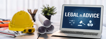 Smart legal advice website for people searching for brisk law knowledge in digital device screen...