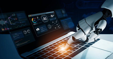 A generative AI assistant displays its own development environment. This platform shows the tools...