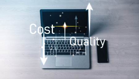 Increase quality and reduce cost represent quality, cost, and performance optimization for business...