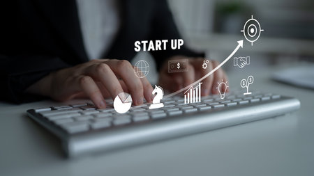 A business start up growth strategy from idea to success. The process of funding, planning, and...