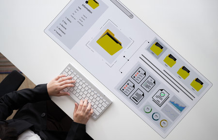 A user interface for a document management system. The dashboard provides file organization, a...