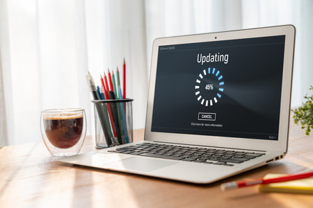 Software update on computer for modish version of device software upgrade