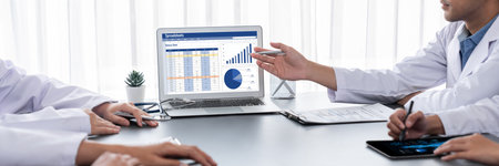 Spreadsheet document information financial startup concept. data and graphs in spreadsheet documents...