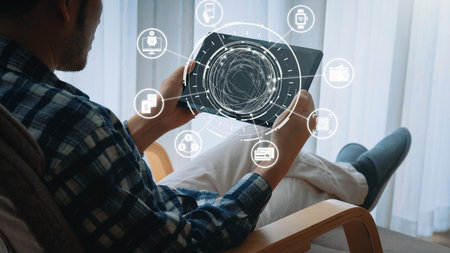 Digital wallet icons show mobile payment, digital wallet transfer, and online banking. Digital...
