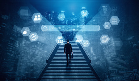 Search bar representing digital marketing, SEO analysis, and network data management Parse