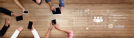A dashboard for customer relationship management (CRM). The data analysis and market research help...